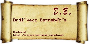 Drávecz Barnabás névjegykártya
