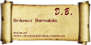 Drávecz Barnabás névjegykártya