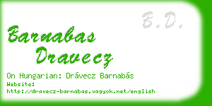 barnabas dravecz business card
