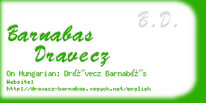 barnabas dravecz business card